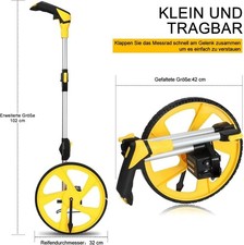 Zozen Measuring/Trundle Wheel in meters-3-Piece, Foldable | Metric Units [Up to