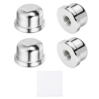 "4 StüCk 0,49\" LampenknäUfe FüR Lampe, 1/4-27 Gewinde, Silber"