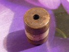 VINTAGE TIBETAN LINE DECORATED BARREL BROWN WHITE CHUNG AGATE DZI BEAD 16.6-12.4 — photo 3