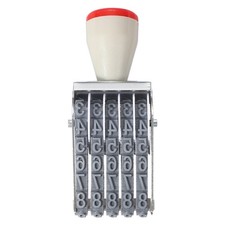 5 Digits Roller Stamp 7.5mm, Number Symbol Rolling Stamp, Gray