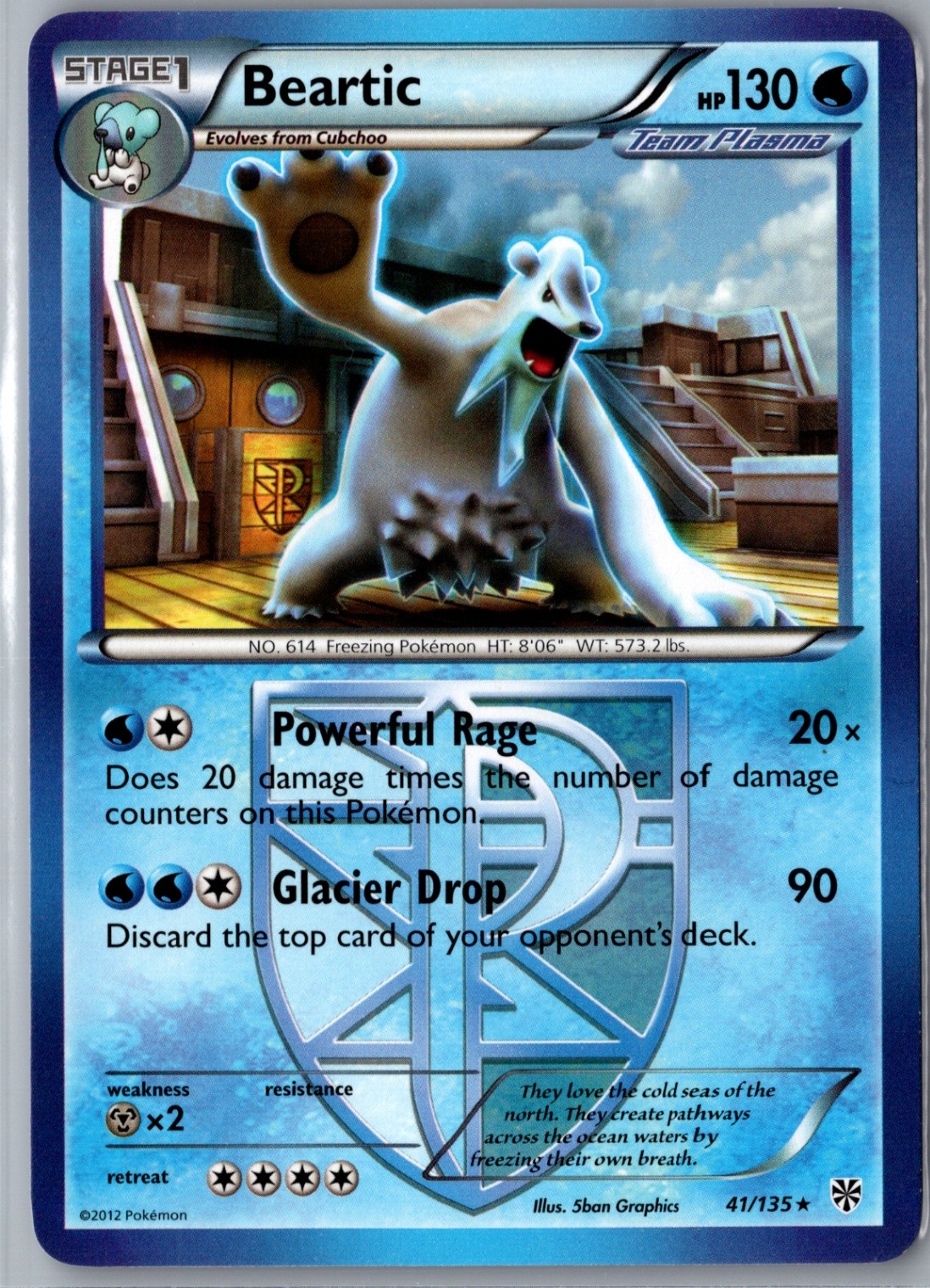 Beartic (Team Plasma) Rare Plasma Storm 41/135 LP