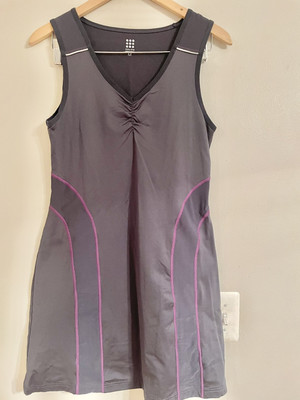 Title Nine Regulator Dress Women s M Royal Gray Swim Surf Run Active Reflective