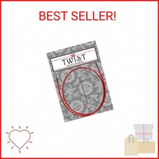 ChiaoGoo 7522-S Twist Lace Interchangeable Cables, 22-Inch ,Small, Red