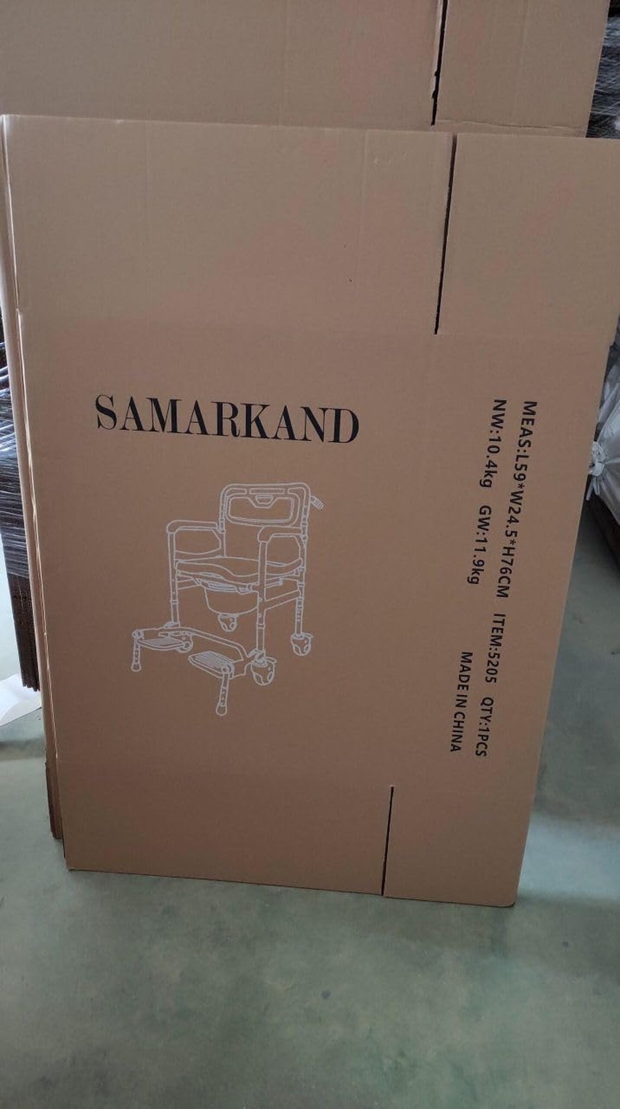 3 in 1 Commode Shower Chair with Wheels + Wheelchair Tray + Footrest – Rol