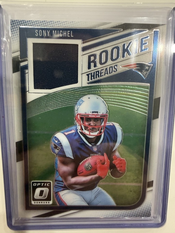 2018 Donruss Optic Sony Michel #RT-SM Threads Optic Sony Michel #RT-SM Rookie Threads Patriots