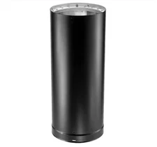 Duravent 6'' D x 12'' L Double Wall Stove Pipe 6DVL-12 Stainless Steel Black
