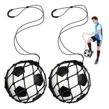 Rolitwils Soccer Kick Trainer 2 Psc with Return Net - Football Training Equip...