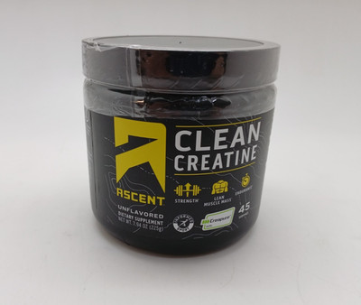 Ascent Creatine Monohydrate 225g Unflavored Creapure 45 Servings New