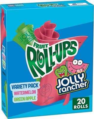 Fruit Roll-Ups Jolly Rancher Variety Pack   20 Stück | Glutenfreie Frucht-Snacks