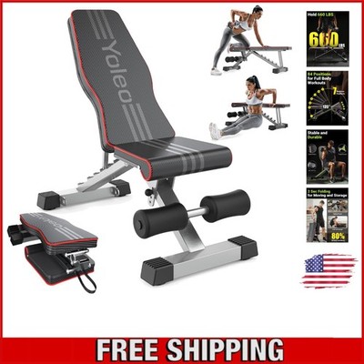 Versatile Adjustable Weight Bench - Foldable Fitness Equipment for Home Gym