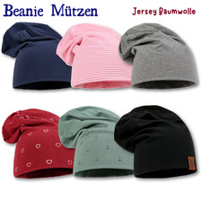 Beanie Mütze Jersey Baumwolle Unisex Leichte Mütze Winter Herbst weich elastisch