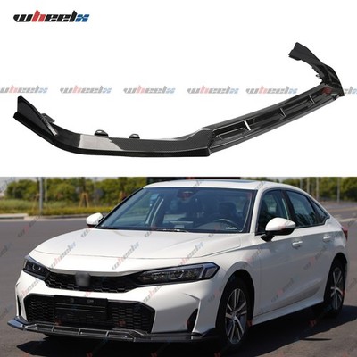 Carbon Fiber Front Bumper Lip Splitter Sport Style For Honda Civic Sedan 2025-Up