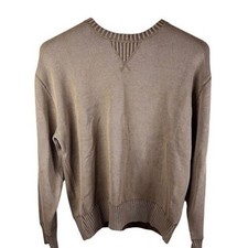 Cooper Jones Men's Beige Knit Pullover Sweater Size Medium Crew Neck Outdoor