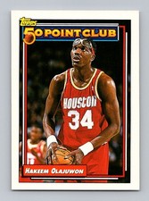 1992-93 Topps #214 Hakeem Olajuwon Near Mint or Better