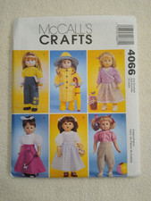 McCall's Crafts 18" Doll Clothes 6 Individual Outfits Uncut