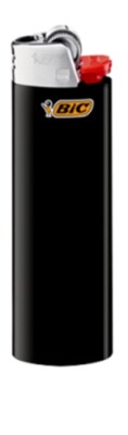 BIC Maxi J26 Schwarz Original Reibrad Feuerzeug mit Kindersicherung x5
