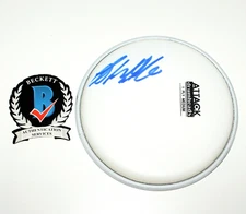 ALAN WHITE SIGNED 6" DRUMHEAD BECKETT COA BAS JOHN LENNON YES DRUMMER