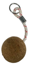 1 pcs Pactrade Marine Kayak Buoyant Brown Cork Wooden Ball Floating Key Chains
