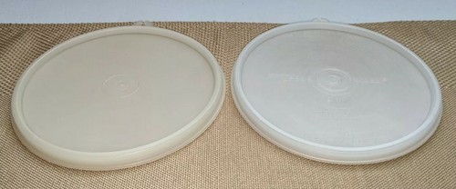 Vintage Tupperware Ersatzdeckel # 238 weiß klar / 2 Stück - Bild 2 von 3