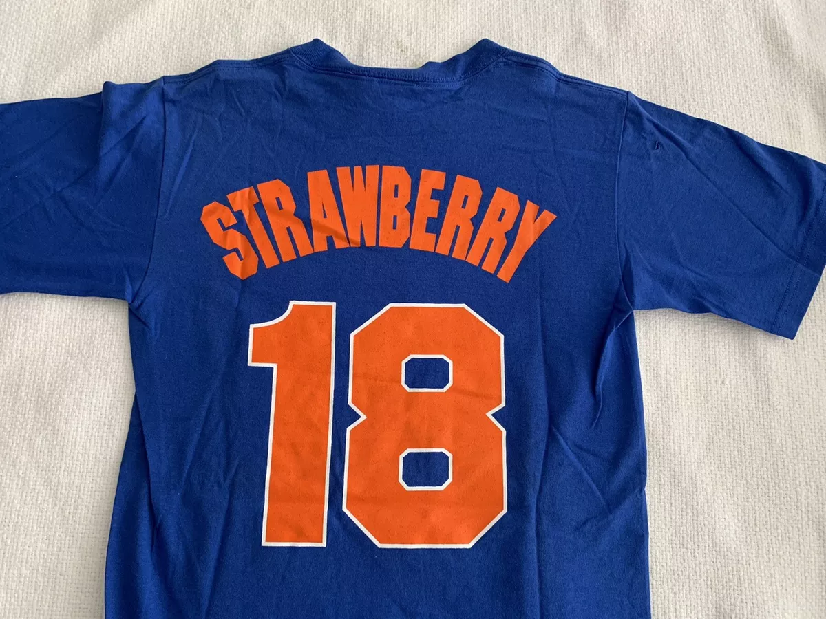 Darryl Strawberry Black Name & Number - #18 Baseball New York Mets T-Shirt