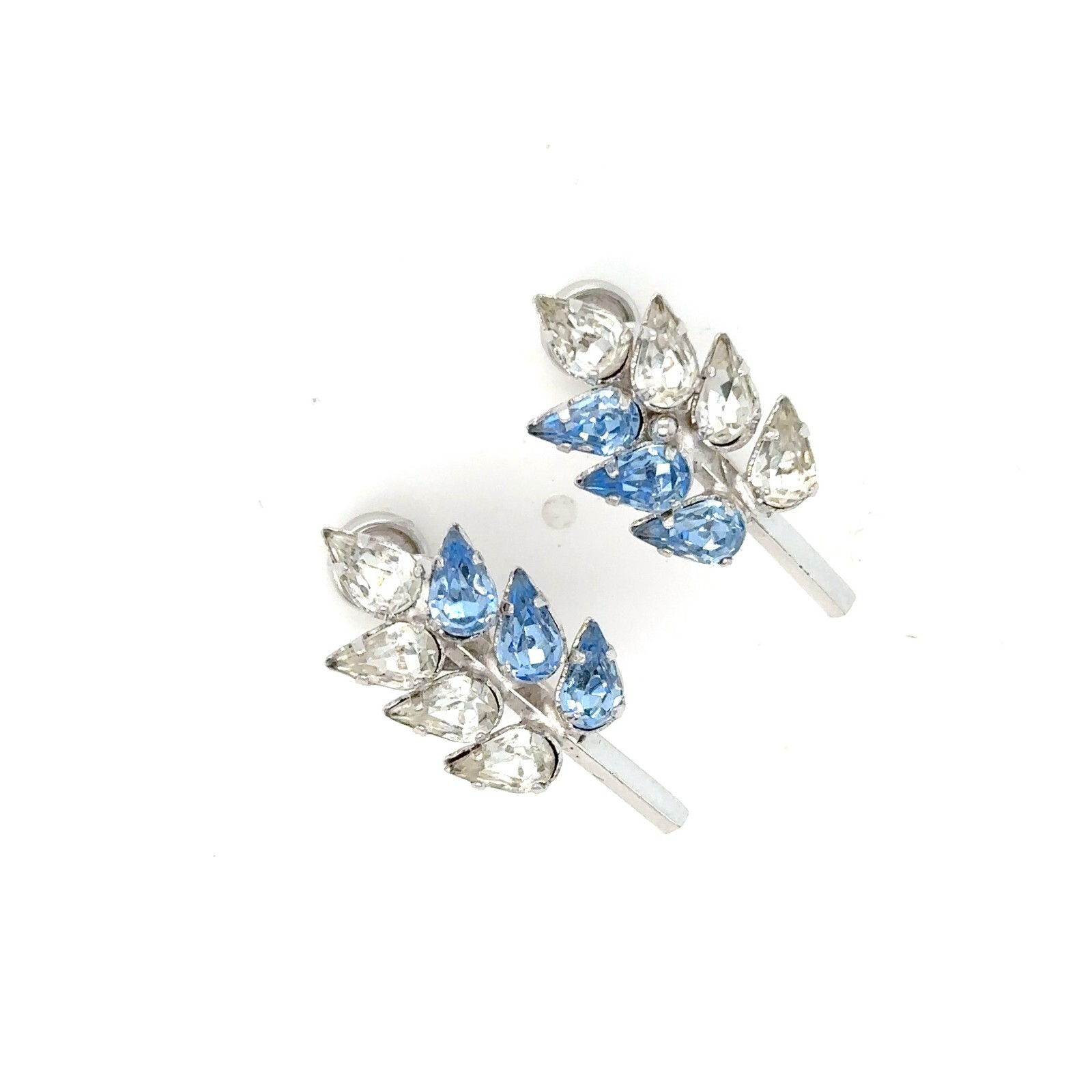 Marilyn Monroe Memorabilia Personal Sterling Silver Blue White Crystal Earrings image 3