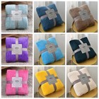 Ultra Plush Flannel Solid Blanket Warm Throw Rug Home Bed Sofa Kids Adult 6-Size