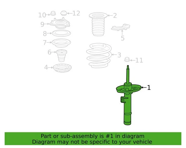 New 2019-2021 Honda Insight Strut LF 51621-TXM-A03 - Image 3 of 3