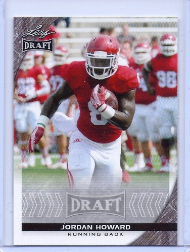 (2) JORDAN HOWARD 2016-17 "1ST EVER PRINTED" LEAF ROOKIE CARD LOT! CHICAGO BEARS - Picture 5 of 5