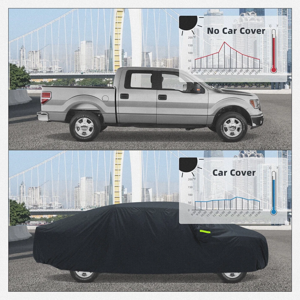 For Dodge D100/D150 Pickup Truck cover Waterproof Outdoor UV Sun Rain Protector Foto 4 de 4