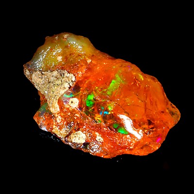 45,75 Ct Großer Äthiopischer Opal Grob, Rohopal, Kristallopal Grob, Welo Feue...