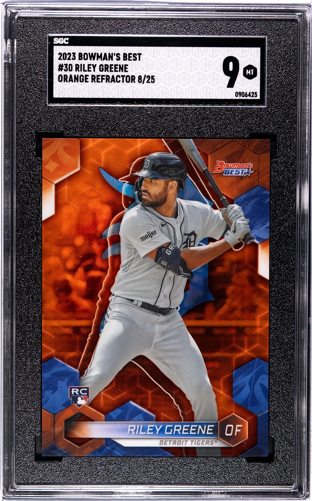 2023 Bowman's Best - Riley Greene (RC) - /25 - Orange Refractor - #30