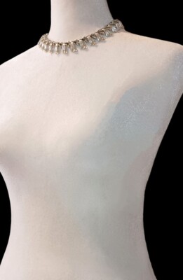 VTG 50s MidCentury LISNER 3.2oz Gold Tone Timeless Hook& Catch 16.5'' ADJ Choker 