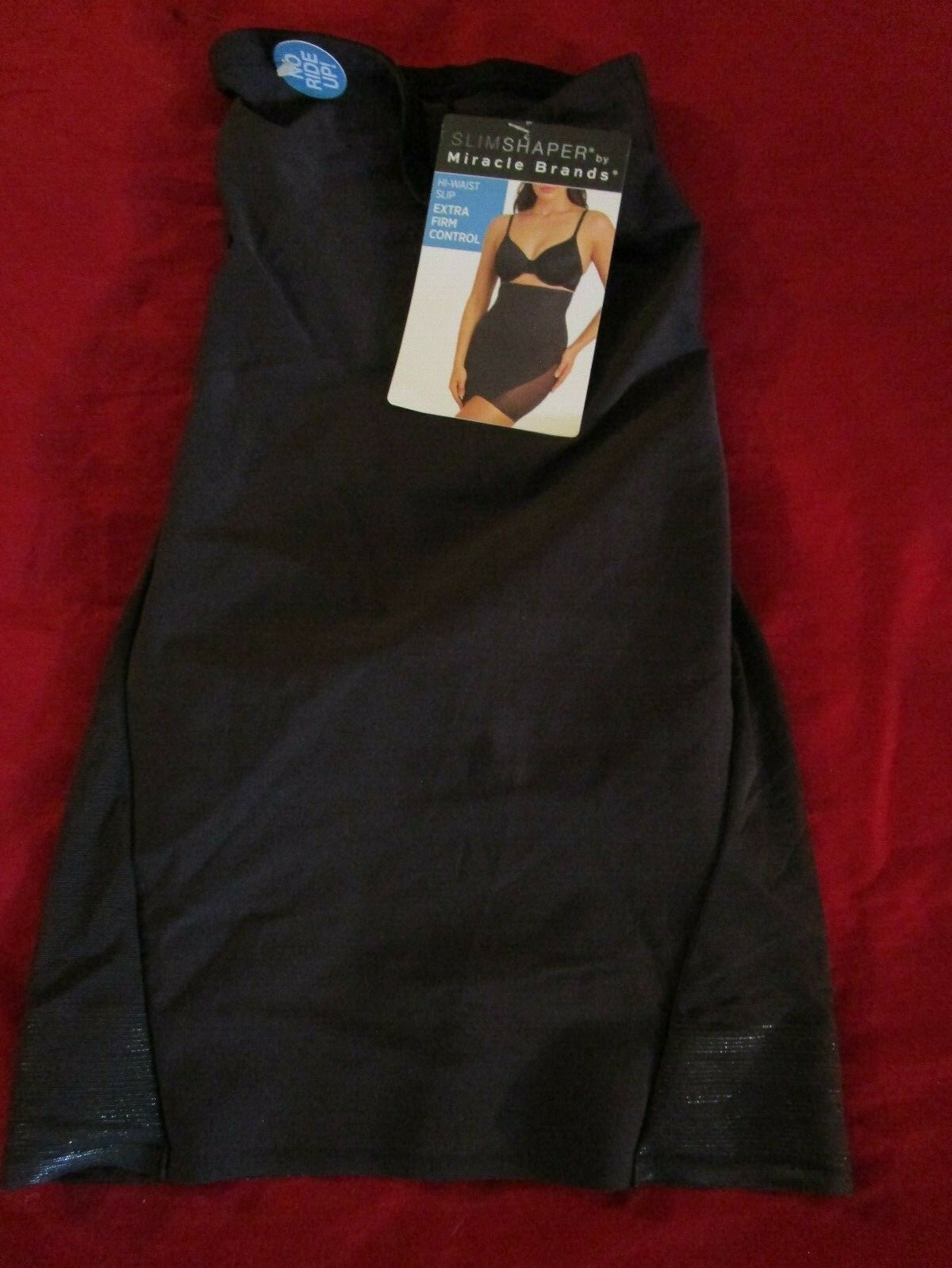 Slim Shaper by Miracle Brands Womens High Waist Slip Extra Firm Black