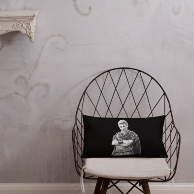 SPQR Rome Gaius Julius Caesar Ancient Roman History Premium Pillow
