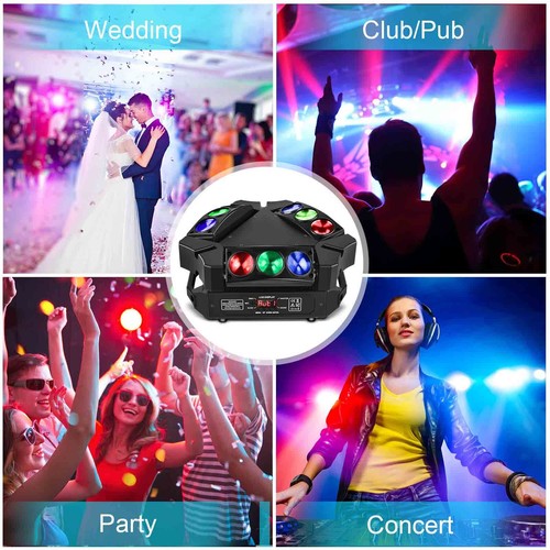 180W Moving Head Bühnenlicht Beam RGB 9 LED Spot DMX DJ Disco Bühnenbeleuchtung - Bild 4 von 9