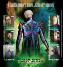 Gambia 2010 - Star Trek - Nemesis - Sheet of 6 Stamps - Scott #3319 - MNH
