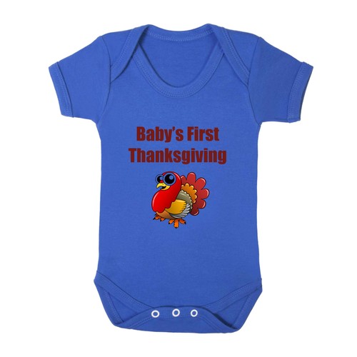Baby's First Thanksgiving Cotton Baby Bodysuit One Piece - Picture 13 of 16