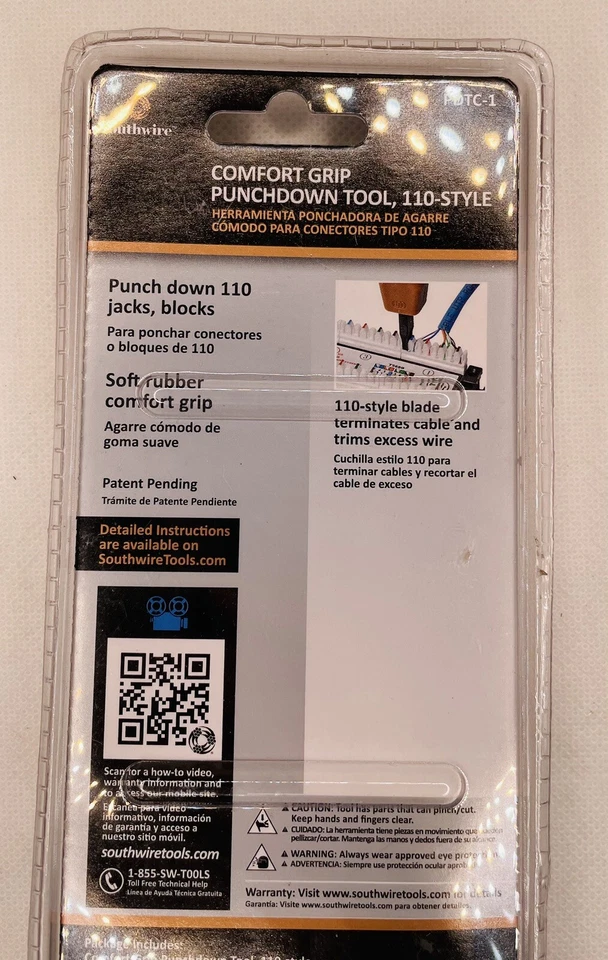 Brand New Southwire PDTC-1 Comfort Grip Punch Tool 110 Style Sealed Ponchadora - Image 4 of 4