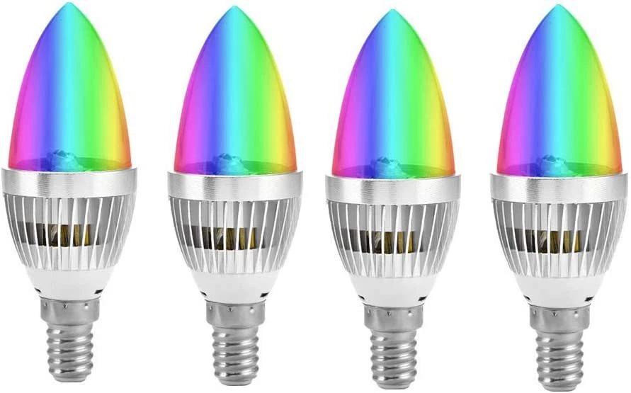 E14 16Color Candle LightLamp Dimmable LED 3W RGB Bulb Low power W/ControllerTool - Image 3 of 4