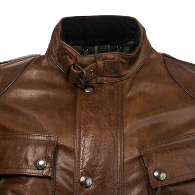 Belstaff Mens Trialmaster Panther Jacket Leather Cognac UK38 Belstaff Mens Trialmaster Panther Jacket Leather Cognac UK38