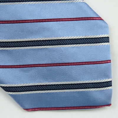 Robert Talbott Blue Red Mens Striped Neck Tie 59''x3.5'' Classic Business Preppy