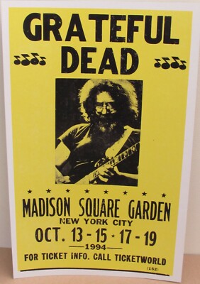 Vintage Grateful Dead Concert Poster Madison Square Garden 1994