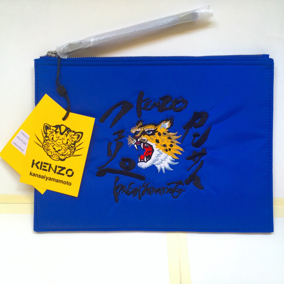 NWT Kenzo x Kansai Yamamoto 👝 Large pouch 🐯 Royal Bleu *rare