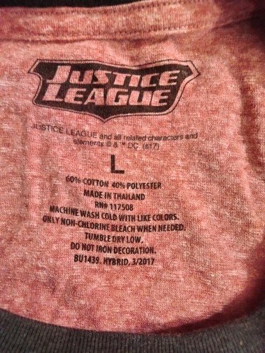 Justice League T-shirt Boys L 10-12 Red Graphic Superman Batman Flash Green Lan. - Picture 4 of 8