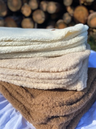 OFFERTA! Coperta lana 100% LANA 155x220cm lana di agnello plaid lana vergine coperta casa merino - Foto 13 di 37