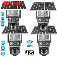 Solar Battery Powered Wifi 9MP Outdoor Dual Lens Security Camera System Wireless