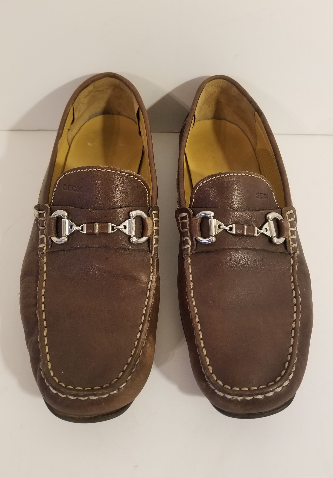 Scarpe casual da uomo Geox uomos UFast H-smooth Leather Brown Loafer Buckel U7154H Size 10 Scarpe casual da uomo Geox uomos UFast H-smooth Leather Brown Loafer Buckel U7154H Size 10