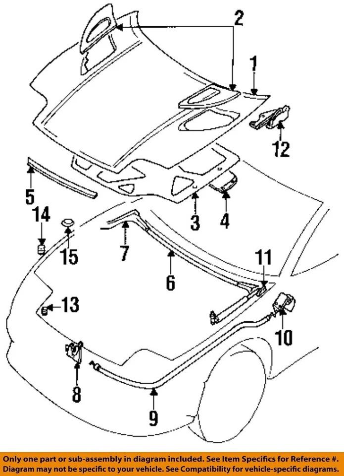Capucha Roja OEM 91 92 93 Mitsubishi 3000GT Foto 3 de 4