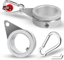 Flag Pole Rings Aluminum 360° Rotating Anti-Wrap Clips for 0.75-1.02" Flagpole 2