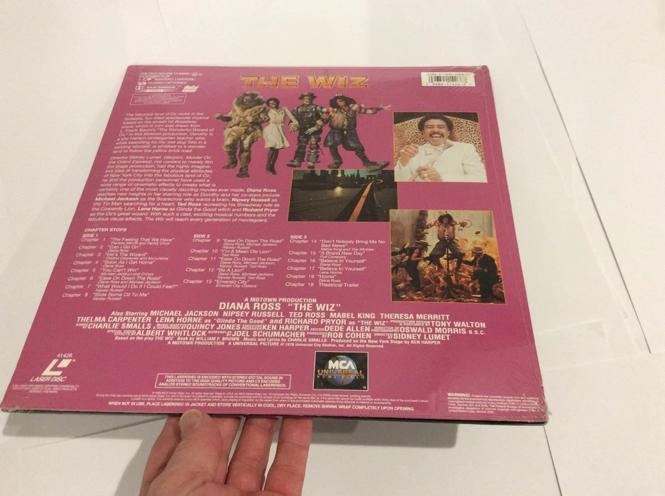 The Wiz Letterbox Laserdisc LD - Michael Jackson Diana Ross - Image 2 of 3